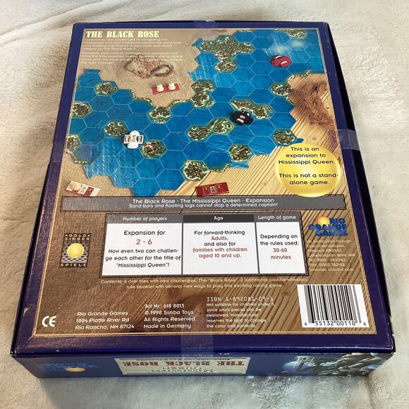 Mississippi Queen: The Black Rose Epansion 1998 Rio Grande Games - INCOMPLETE - Picture 2 of 9